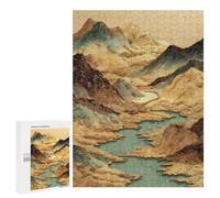Golden Mountain Landscape Art Print-1 Puzzle 1000 Pièces Educa Jouet en Bois Cadeau Unique Décoration Intérieure Jeu Éducatif Challenge Toy Adultes Et Enfants À Partir De 14 Ans 500 PCS