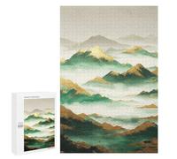 Golden Mountain Landscape Art Print-2 Puzzle 1000 Pièces Educa Jouet en Bois Cadeau Unique Décoration Intérieure Jeu Éducatif Challenge Toy Adultes Et Enfants À Partir De 14 Ans 1000 PCS