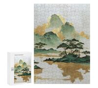 Golden Mountain Landscape Art Print Puzzle 1000 Pièces Educa Jouet en Bois Cadeau Unique Décoration Intérieure Jeu Éducatif Challenge Toy Adultes Et Enfants À Partir De 14 Ans 300 PCS