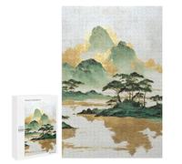 Golden Mountain Landscape Art Print Puzzle 1000 Pièces Educa Jouet en Bois Cadeau Unique Décoration Intérieure Jeu Éducatif Challenge Toy Adultes Et Enfants À Partir De 14 Ans 1000 PCS