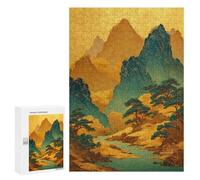Golden Mountain Landscape Puzzle 1000 Pièces Educa Jouet en Bois Cadeau Unique Décoration Intérieure Jeu Éducatif Challenge Toy Adultes Et Enfants À Partir De 14 Ans 300 PCS