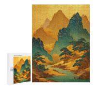 Golden Mountain Landscape Puzzle 1000 Pièces Educa Jouet en Bois Cadeau Unique Décoration Intérieure Jeu Éducatif Challenge Toy Adultes Et Enfants À Partir De 14 Ans 500 PCS