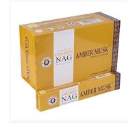 Golden NAG Bâtonnets d'encens musc ambré Masala Richesse de la nature 180 g