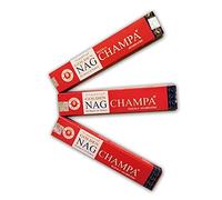 Golden Nag Champa Lot de 3 boîtes de 15 g d’encens aromatique vijayshree Nag Champa Encens naturel Aromathérapie Bâtonnets d’encens