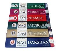 Golden Nag Champa Lot de 6 boîtes de bâtons d'encens Vijayshree