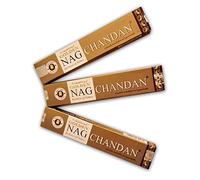 Golden Nag Chandan Lot de 3 Boîtes de Bâtonnets d'Encens Aromatiques pour Encens Nag Chandan - 3 boîtes de 15 g
