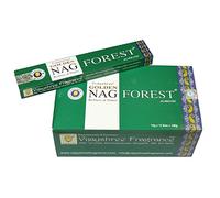 Golden Nag Forest Lot de 12 boîtes de bâtonnets d'encens parfumés 15 g