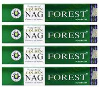 Golden Nag Forest Lot de 4 paquets d'encens 15 g