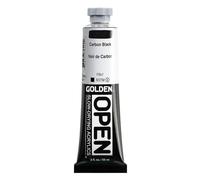 GOLDEN OPEN Slow-Drying Acrylics by, Carbon Black, 59 ml Tube, Professional Acrylic Paint, Opaque