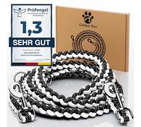 Golden Pets Laisse tressée en paracorde/Haute qualité / 2m de Long, réglable/réfléchissante, très légère et Robuste/pour Petits et Grands Chiens