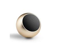 (Golden) Plug-in Bluetooth-compatible Speaker Portable Small Steel Cannon Metal Heavy Subwoofer Outdoor Mini Bluetooth-compatible Speaker