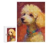 Golden Poodle Painting Artwork Puzzle 1000 Pièces Educa Jouet en Bois Cadeau Unique Décoration Intérieure Jeu Éducatif Challenge Toy Adultes Et Enfants À Partir De 14 Ans 300 PCS