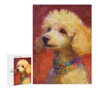 Golden Poodle Painting Artwork Puzzle 1000 Pièces Educa Jouet en Bois Cadeau Unique Décoration Intérieure Jeu Éducatif Challenge Toy Adultes Et Enfants À Partir De 14 Ans 500 PCS