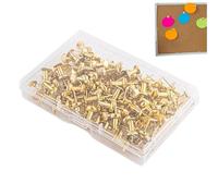 Golden Push Pins 100 Pieces Bulletin Board Tacks | Decorative Push Pins for Bulletin Boards, Maps, Office, School, Craft Projects, Calendars, Photos, Affiches, Drawings, and Home Display