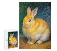 Golden Rabbit Art Print Puzzle 1000 Pièces Educa Jouet en Bois Cadeau Unique Décoration Intérieure Jeu Éducatif Challenge Toy Adultes Et Enfants À Partir De 14 Ans 1000 PCS