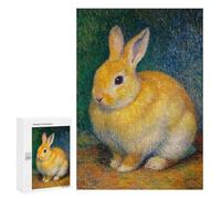 Golden Rabbit Art Print Puzzle 1000 Pièces Educa Jouet en Bois Cadeau Unique Décoration Intérieure Jeu Éducatif Challenge Toy Adultes Et Enfants À Partir De 14 Ans 300 PCS