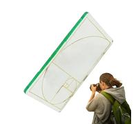 Golden Ratio Outil de visualisation transparent pour dessin, peinture photo | Visionneuse de grille de perspective portable, aide à la section dorée pour les artistes, aide à la structure d'équilibre