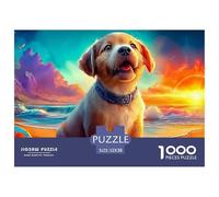 Golden Retriever 1000 Pièces Animal de Compagnie Chien Puzzle Adulte Un Puzzle Difficile Jeu Éducatif Défi Jouets Enfants Activité Familiale Cadeaux pour Femmes Cadeaux pour Hommes 52x38cm/1000pcs