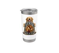 Golden Retriever - Aliment en peluche pour chien - Coma - Drôle de radiographie Gobelet isotherme en acier inoxydable double paroi