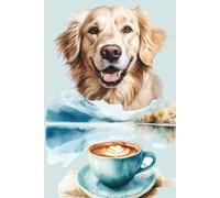 Golden Retriever and coffee on the Lake Notebook #3: 6 x 9 College Ruled Paper 120 Pages