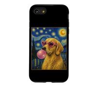 Golden Retriever Art Chien Soufflant Rose Bubble Gum Coque pour iPhone SE (2020) / 7/8