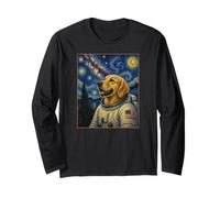 Golden Retriever Astronomie Astronomie Space Art Astronaute Manche Longue