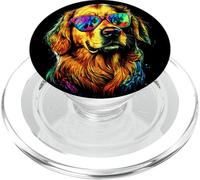 Golden Retriever avec Lunettes de Soleil J'aime Les Chiens PopSockets PopGrip pour MagSafe