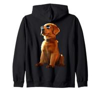 Golden Retriever avec Lunettes de Soleil J'aime Les Chiens Sweat à Capuche