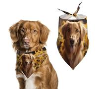 Golden Retriever Bandanas pour chien - Écharpe mignonne pour animaux de compagnie pour chiens, chats, bavoirs triangulaires, doux et respirants, accessoire de mode pour chiot, petit, moyen et grand