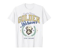 Golden Retriever Blancs Européen Vintage Preppy Style BCBG T-Shirt