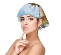 Golden Retriever,Bonnet de nuit en satin pour adulte - Bonnet de nuit élastique pour femme, couvre-cheveux de nuit