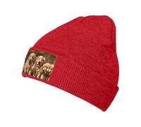 Golden Retriever - Bonnet tricoté fin et décontracté - Pour l'automne et l'hiver - Double couche - Épais, doux et chaud