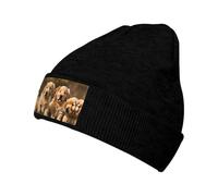 Golden Retriever - Bonnet tricoté fin et décontracté - Pour l'automne et l'hiver - Double couche - Épais, doux et chaud