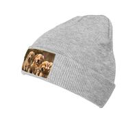 Golden Retriever - Bonnet tricoté fin et décontracté - Pour l'automne et l'hiver - Double couche - Épais, doux et chaud