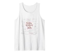 Golden Retriever Books Doodle Dessin Mignon Lire Les Amateurs de Livres Débardeur