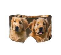Golden Retriever - Cache-yeux imprimé chiens chiots animaux de compagnie pour sieste, voyage, yoga, voyage, voyage, sieste au bureau, avion