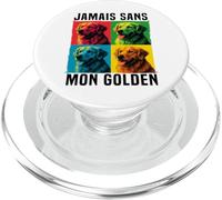 Golden Retriever Cadeau Jamais sans Mon Chien PopSockets PopGrip pour MagSafe