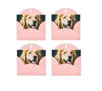 Golden Retriever Carte de vœux en papier nacré avec impression horizontale sur un seul côté pour anniversaire, Halloween, Noël, Halloween, fête d'anniversaire