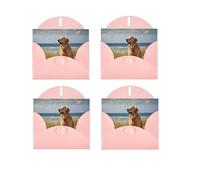 Golden Retriever Carte de vœux en papier nacré avec impression horizontale sur un seul côté pour anniversaire, Halloween, Noël, Halloween, fête d'anniversaire