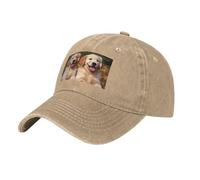 Golden Retriever Casquette de baseball vintage délavée vieillie pour homme et femme Visière réglable