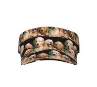 Golden Retriever Chapeau de soleil unisexe à large bord avec visière pour le camping, les journées à la plage
