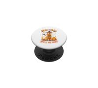 Golden Retriever Chapeau de sorcière Citrouille d'halloween Mignon Effrayant Animal de Compagnie PopSockets PopGrip Adhésif