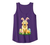 Golden Retriever Chien avec oreilles de lapin Œufs de Pâques Cadeau amusant Débardeur