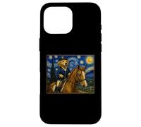 Golden Retriever Chien équitation Cheval Art équestre Coque pour iPhone 16 Pro Max