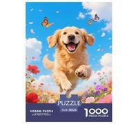 Golden Retriever | Chien Heureux Puzzle 1000 Pièces, Défi Difficile Jouet Anti-Stress pour Adultes Et Enfants Jeu Éducatif Décor Mural & Cadeau Unique 38x26cm/1000pcs