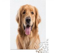 Golden Retriever Chien Puzzle Adulte 1000 Pièces Puzzle Durable Jeux De Puzzle Stimulants ÉduLe chatif pour Adultes Cadeau Unique Décor À La Maison 1000 Pièce Adultes Puzzles 1000pcs (75x50cm)