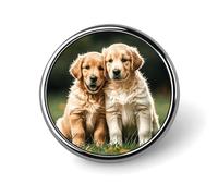 Golden Retriever chiens chiots animaux de compagnie nouveauté épinglette épinglette broche badge cravate bijoux décor pour chapeaux vestes chemises