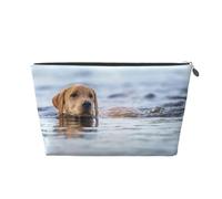 Golden Retriever Chiens Flottants Animaux Labrador, Trousse de Toilette Trousse de Maquillage Sac à cosmétiques Trousse de Toilette de Voyage Portable