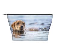 Golden Retriever Chiens Flottants Animaux Labrador, Trousse de Toilette Trousse de Maquillage Sac à cosmétiques Trousse de Toilette de Voyage Portable
