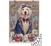 Golden Retriever Christmas Card-1 Puzzle 1000 Pièces Educa Jouet en Bois Divertissement Créatif De l'art De La Décoration Jeu Éducatif Challenge Toy pour Adultes Et Enfants À Partir De 12 Ans 70x50cm